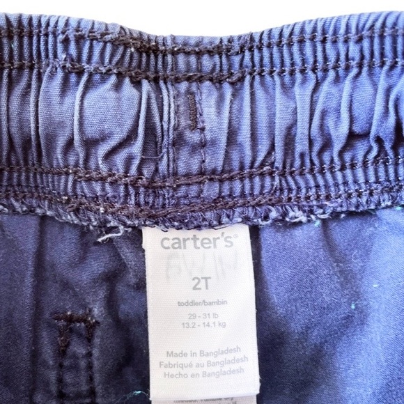 Size: 2T Toddler Boy Navy Cargo Shorts - Picture 3 of 3